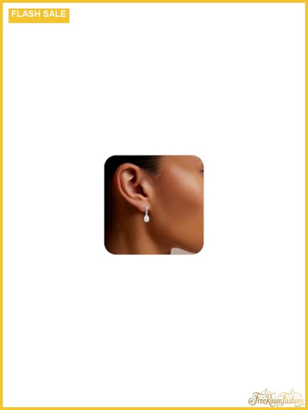 Pearl Drop Earrings 14K Gold Plated Hypoallergenic Dainty